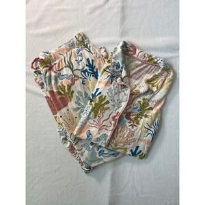 Spartina 449 Mermaid Coral Sea Life Pajama Set Medium Button Front Sleepwear